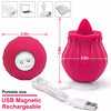 Centerel Rose Vibrator for Women with 10 Modes, Rechargeable Sex Toys for Women(Rose Red)