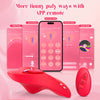 Smart App Remote Control Wearable Massager, 10 Optional Vibration Settings, Portable Daily Intimate Personal Care Device for Daily Use, Red