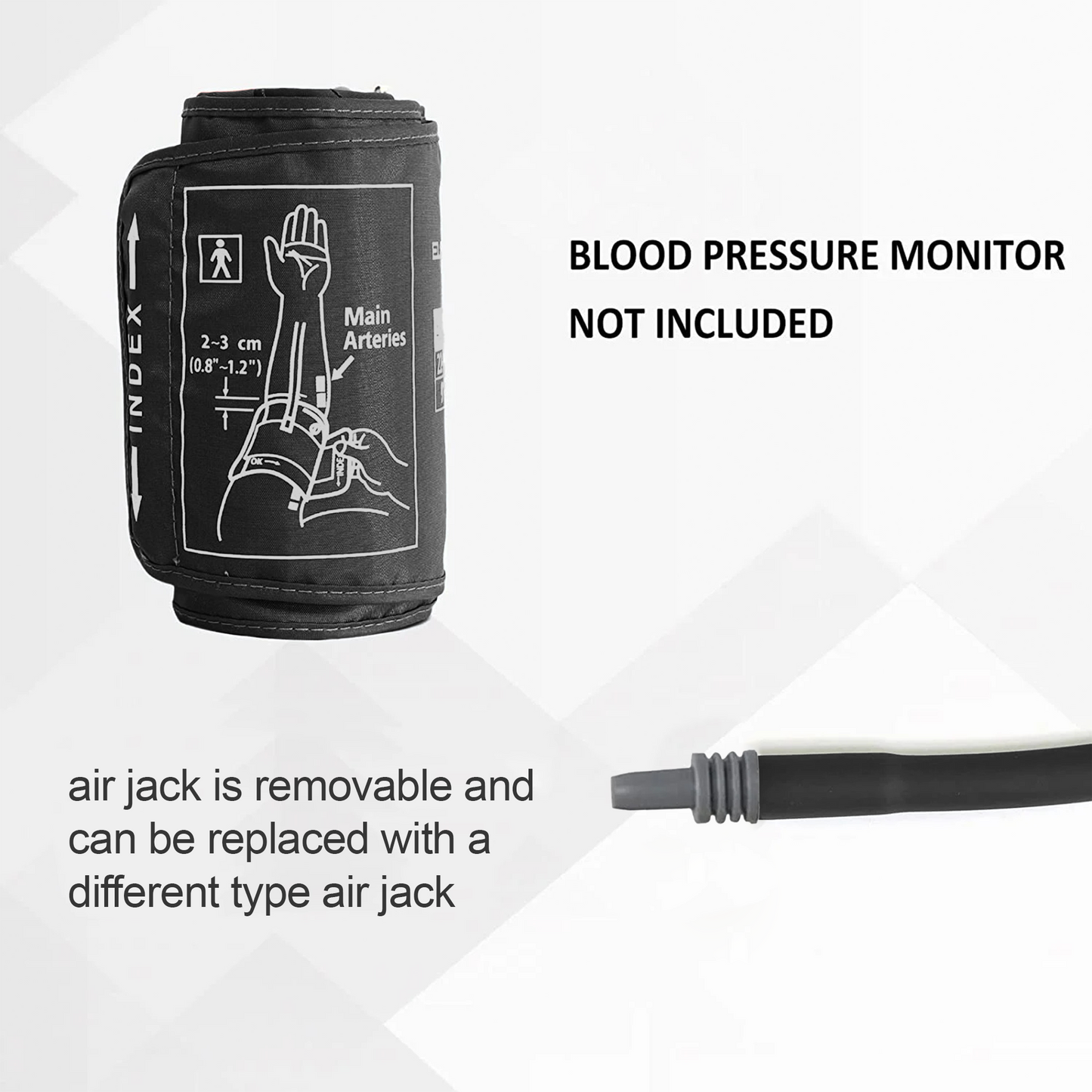 Extra Large Blood Pressure Cuff, Replacement BP Cuff Applicable for 9”-23.6” Big Arm, Compatible with Most BP Monitors