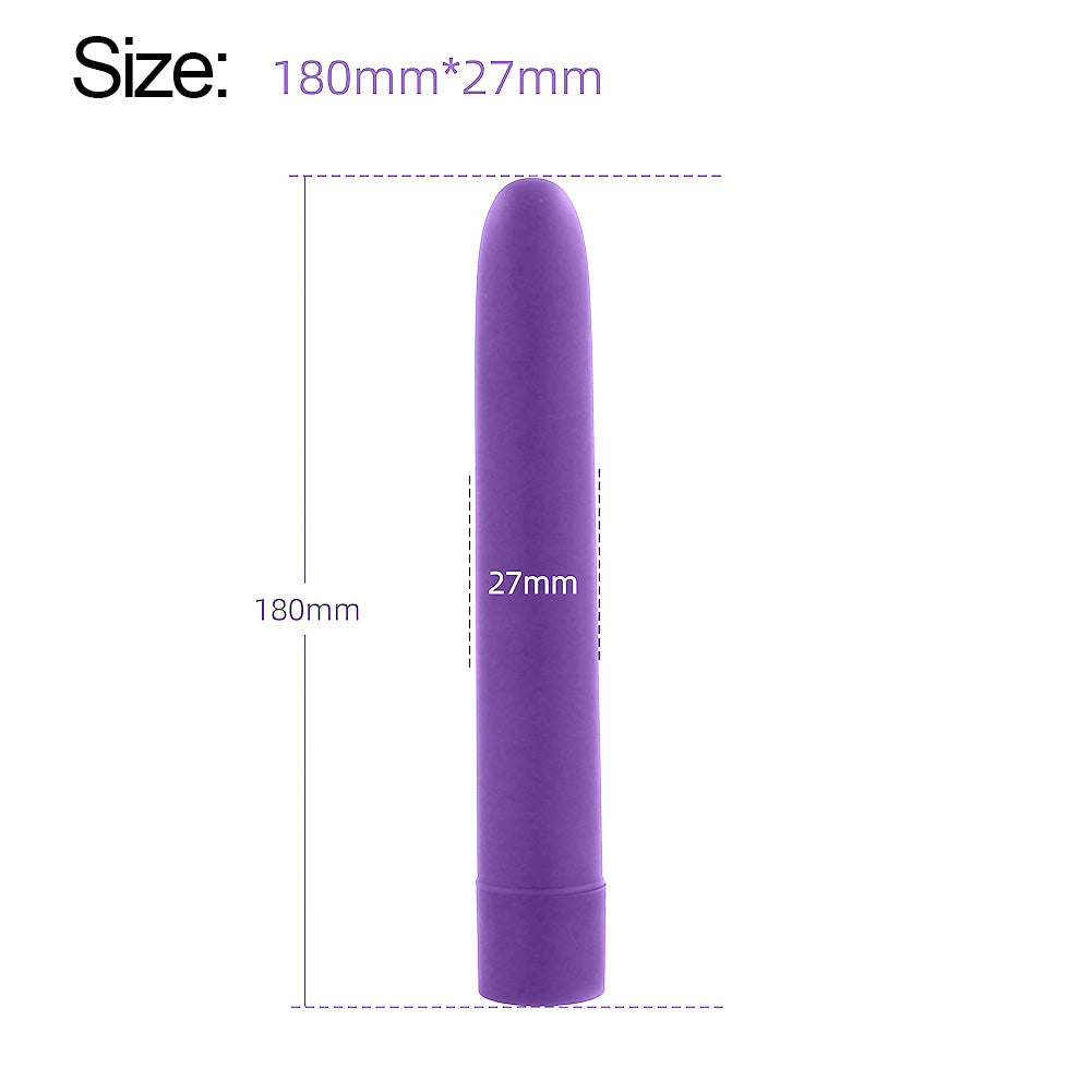 CENTEREL 7" Classic Vibrator 1 Button 10 Functions Water-Bullet Massage Resistant Motor Adult Sex Toy-Purple