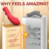 Finger Vibrator Adult Sex Toys for Women, Adult Toys with 10 Vibrations & Heating Function G-Spot Butterfly Vibrators, Sexual Pleasure Tools for Women mini Vibrator Couples Sex Toys,Red