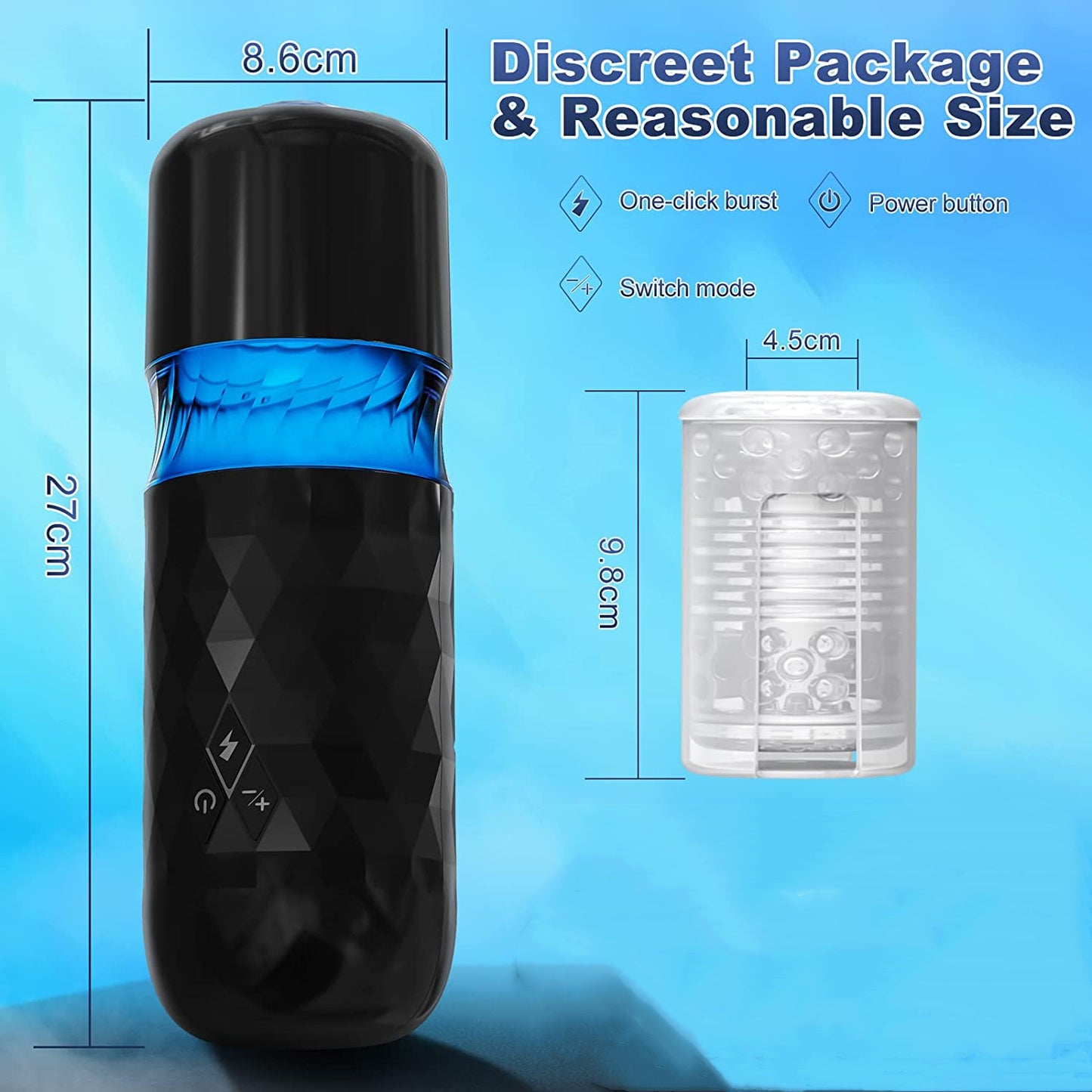 Centerel Automatic Male Masturbators Cup Sex Toys with 7 Rotating & 3 Thrusting Modes One-click Orgasm Masturbator Sex Toys for Men