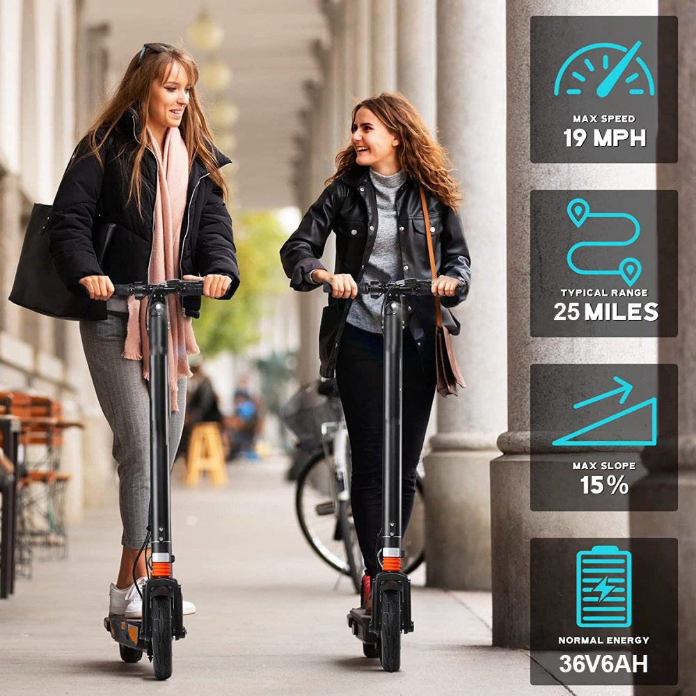 DAZU Electric Scooter for Adults, 19 MPH and 25 Miles Long-Range, 300W Motor Folding Electric Scooter for Adults and Teens