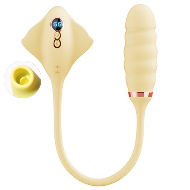 Centerel 2 In 1 Vibrator Tongue Licking & Vibrating Egg Clit Stimulator Adults Sex Toys for Women Couples
