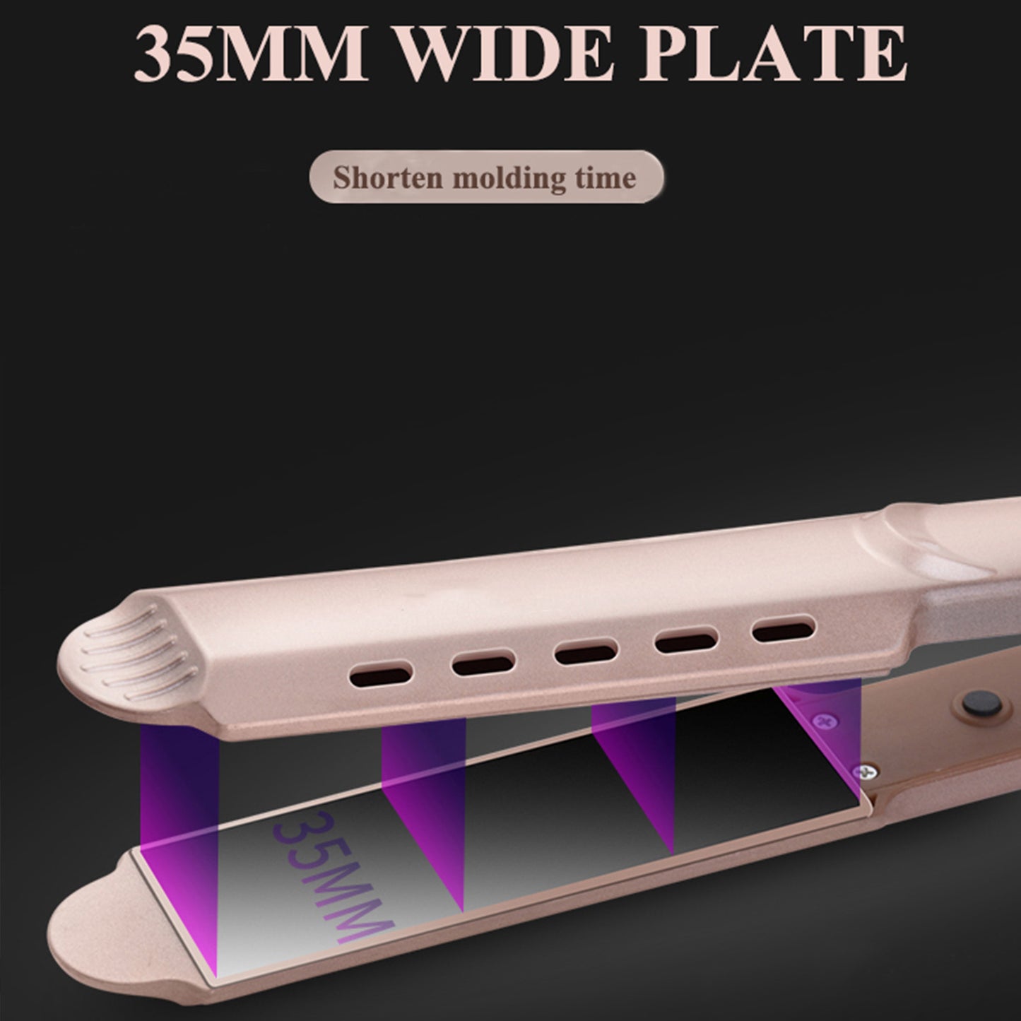 2 in 1 Flat Iron, Hair Straightener and Curling Iron, Tourmaline Ceramic Twist Straightening Flat Iron for Curls, Waves, Straight hair