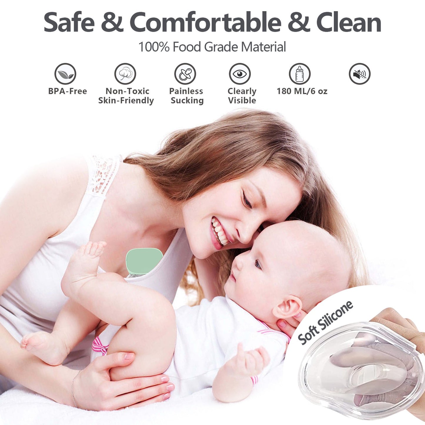 Yadala Wearable Breast Pump, Electric Breast Pump, Protable Hands-Free Breast Pumps with 2 Modes, 5 Levels