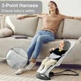 Baby Bouncer, Portable Baby Bouncer Seat, Infant Rocker Chair with 3 Recline Positions for Infants, Light Grey