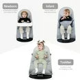 Baby Bouncer, Portable Baby Bouncer Seat, Infant Rocker Chair with 3 Recline Positions for Infants, Light Grey