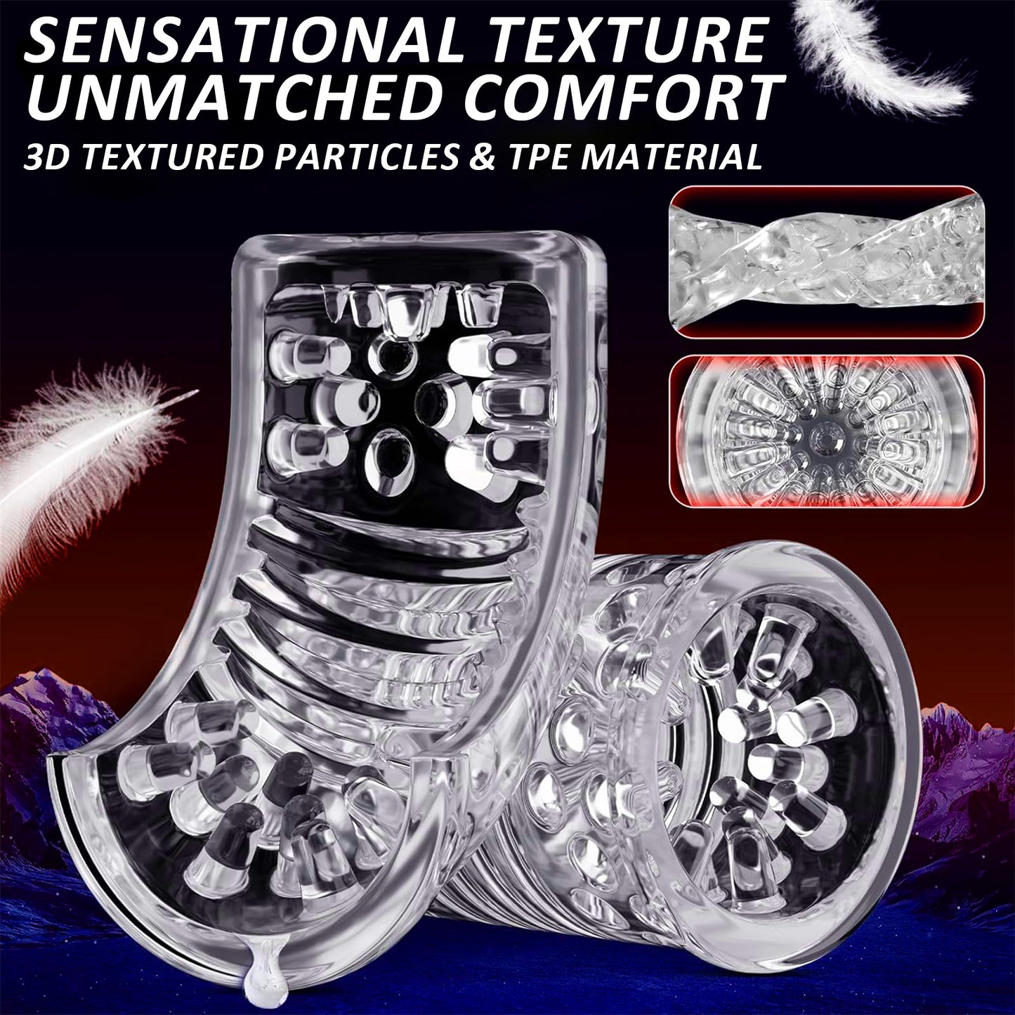 Centerel Automatic Male Masturbator with 7 Thrusting & 7 Rotating Modes Sex Toys for Men, Red