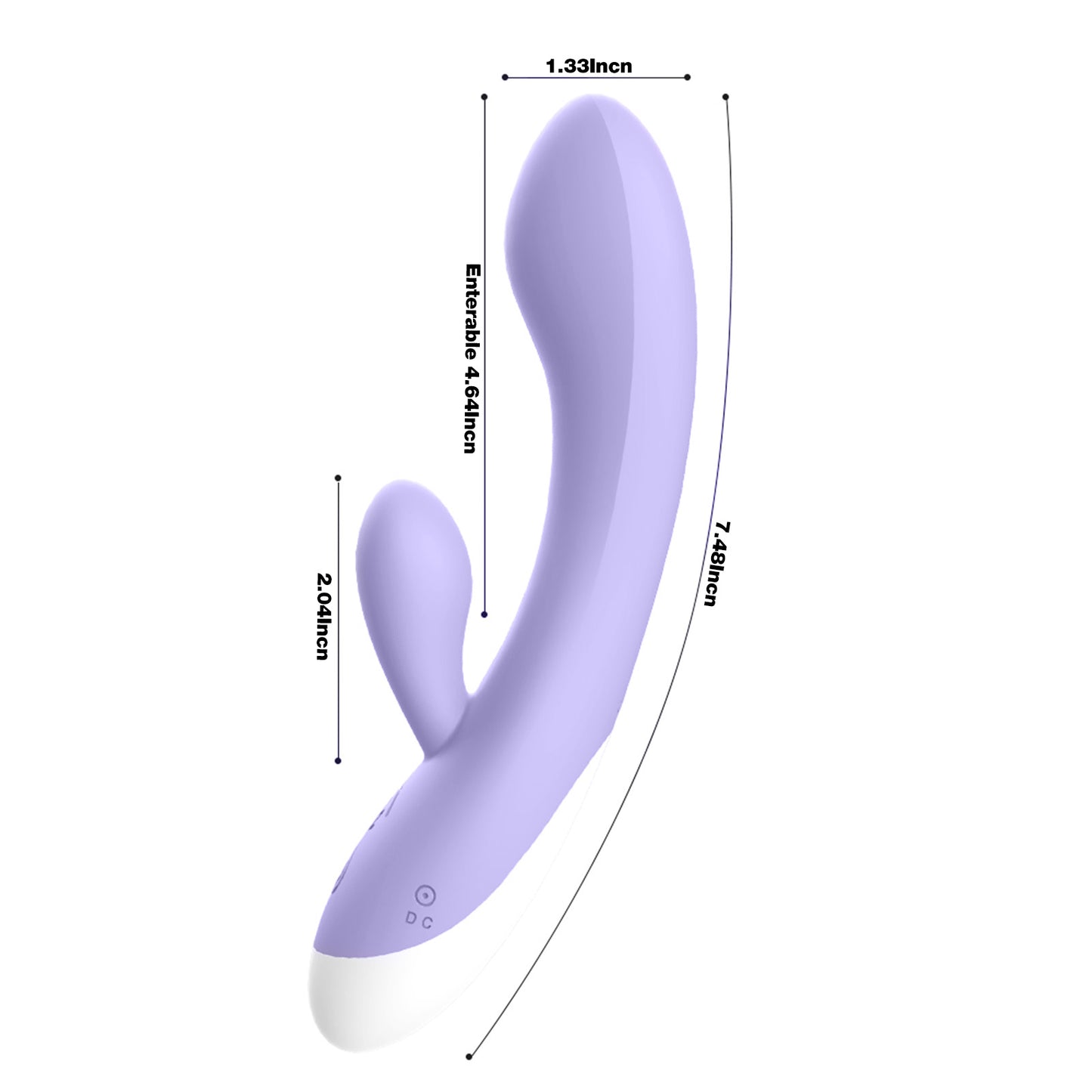 Centerel Rabbit Vibrator G-spot Stimulation Massager with 12 Vibrations Powerful Dual Motors Adult Sex Toys for Women-Purple