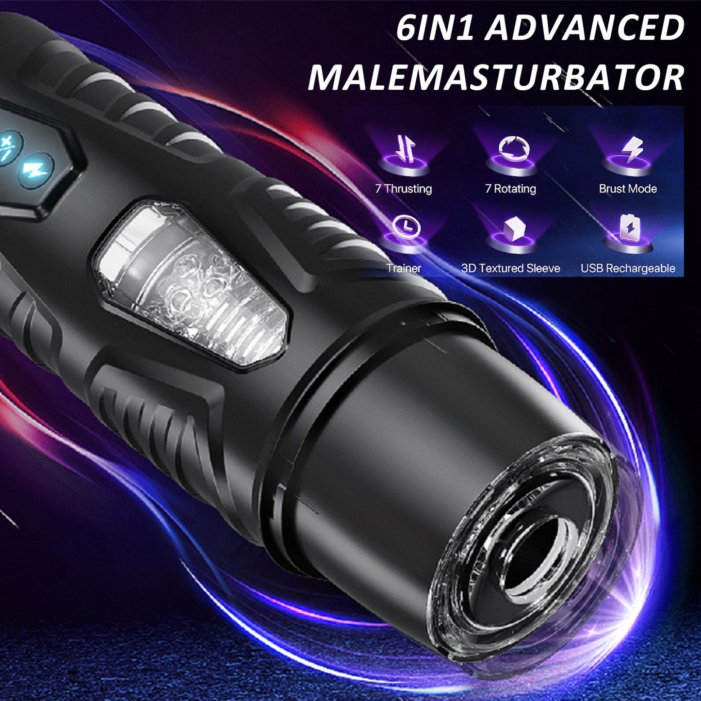 Centerel Automatic Male Masturbator with 7 Thrusting & 7 Rotating Modes Sex Toys for Men