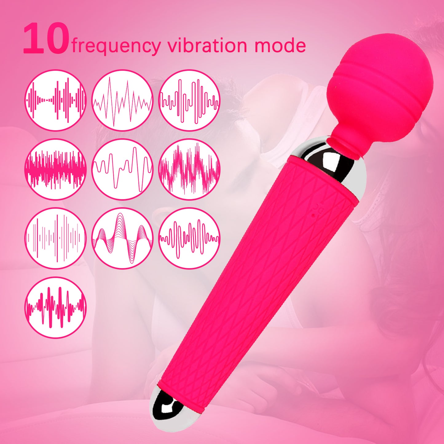 Centerel Wand Massager with 10 Vibration Modes Waterproof Body Massager