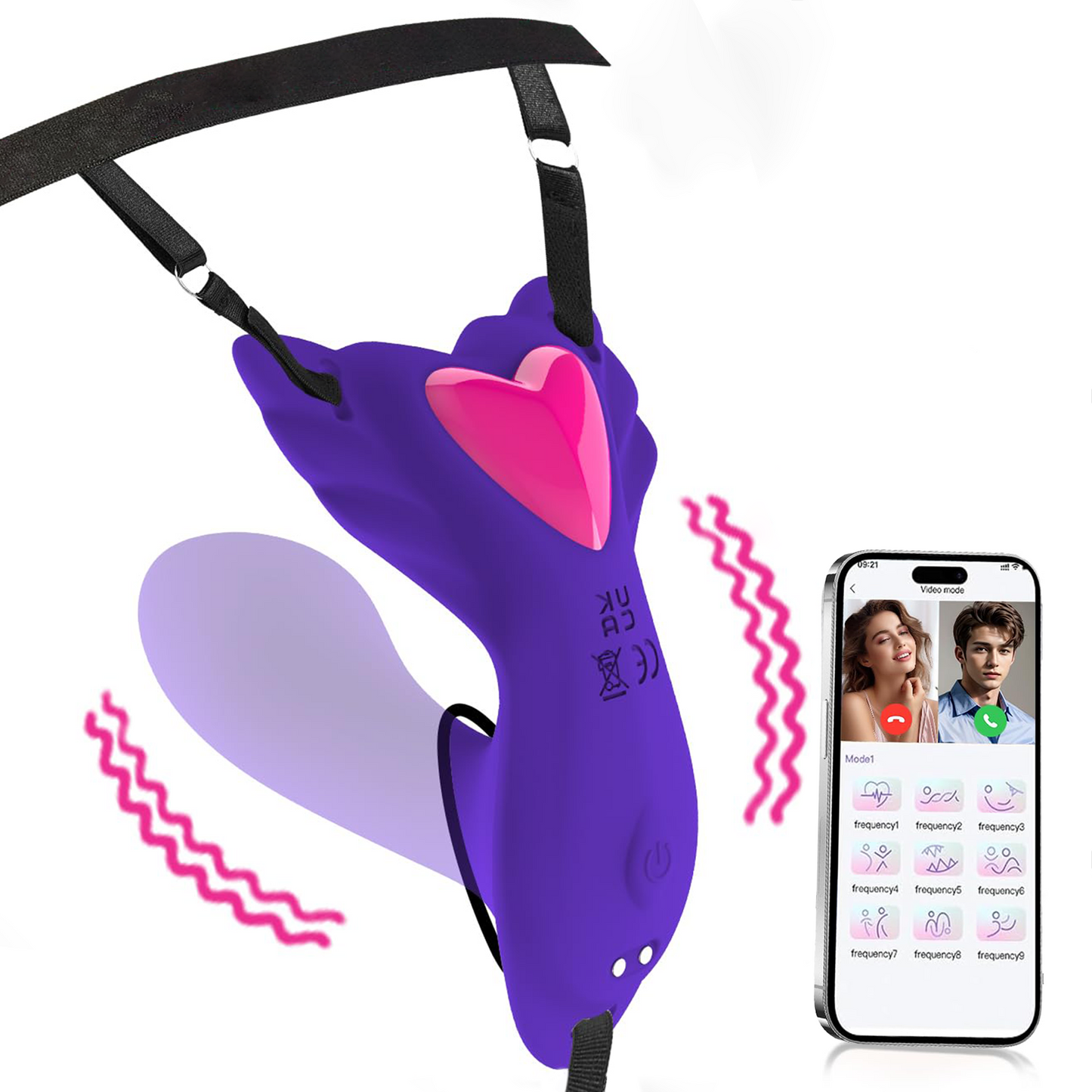 Panty Wearable Vibrator Insert Womens Sex Toys with 9 Vibrations, APP Control Adult Sex Toys for Couples Vibrater, G Spot Butterfly Vibrators Female Sex Toy Sexual Pleasure Tools for Women