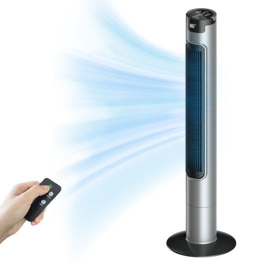 Blarity Tower Fan for Home, Quiet Bladeless Floor Fan with Remote, 90° Oscillating Standing Fans for Bedroom
