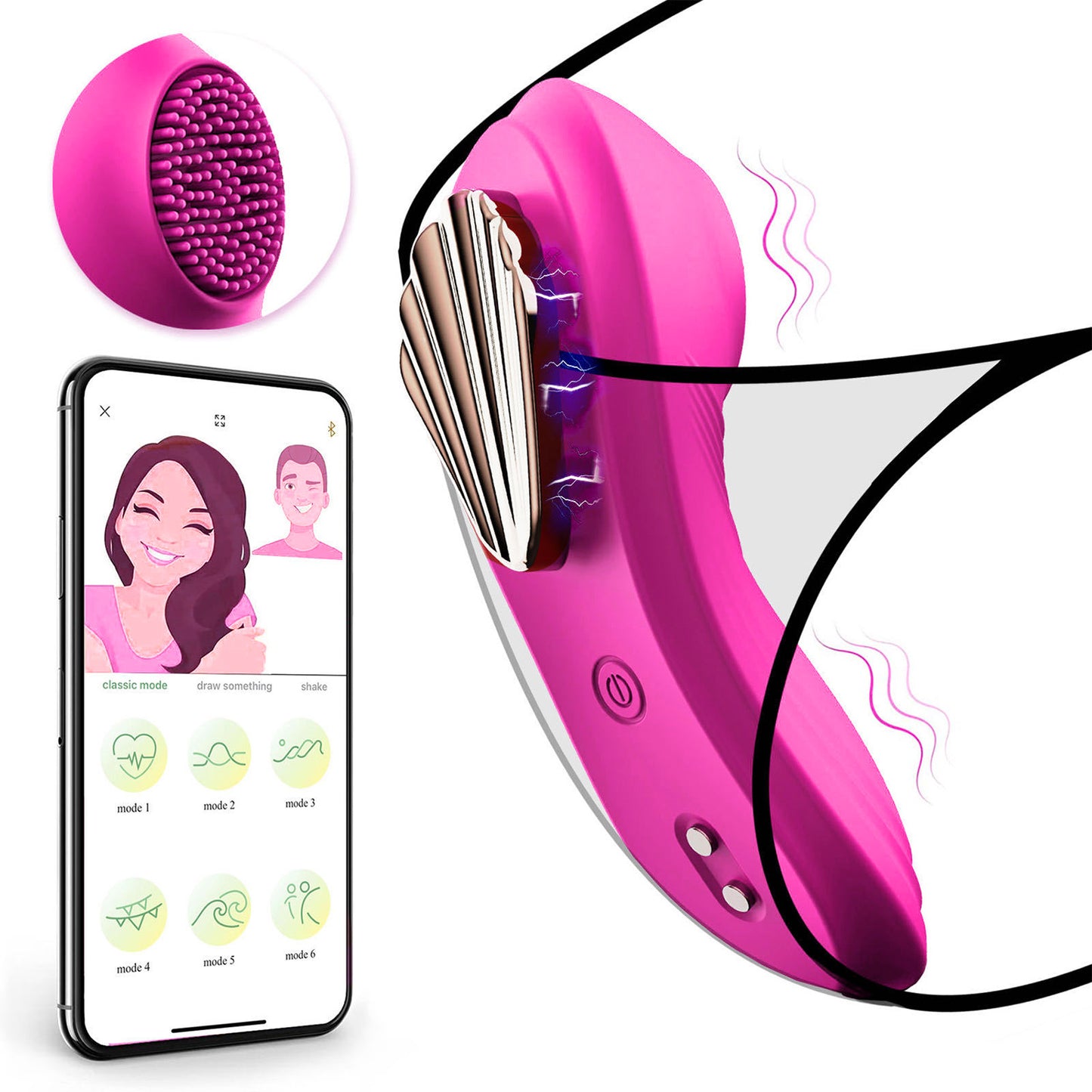 Centerel Wearable Panty Vibrator Remote Control with APP,9 Vibrations G Spot Vibrator,Rechargeable Vibrator with Magnetic Clip Adult Sex Toys for Women