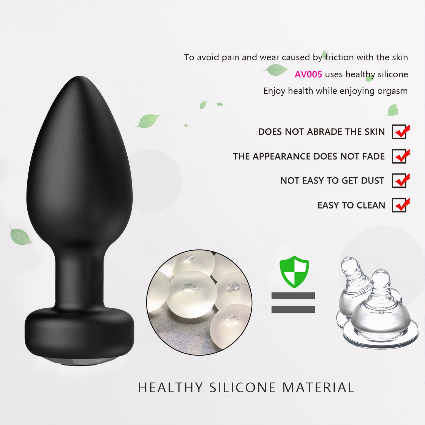 CENTEREL 3 Pcs Luxury Jewelry Design Anal Butt Plug-Black