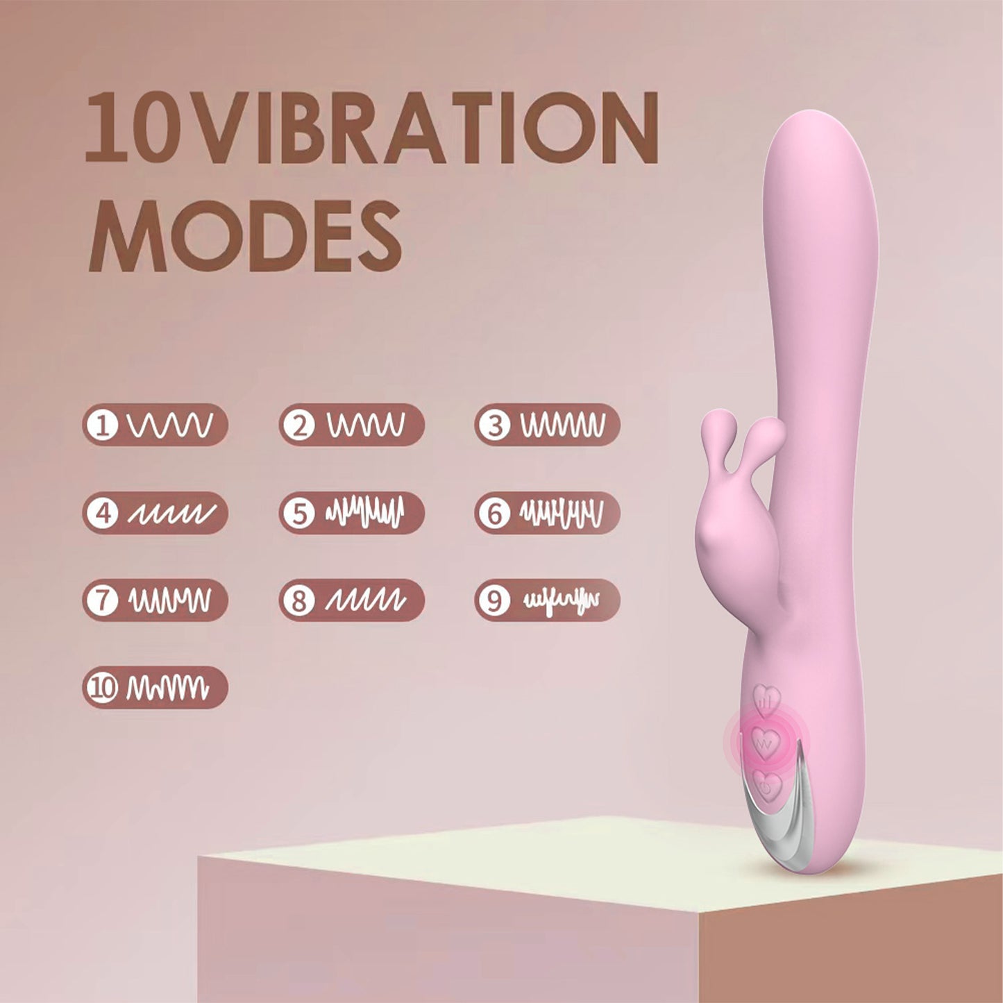 Centerel Rabbit Vibrator Sex Toys with 10 Powerful Vibrations Dual Motors,G Spot Stimulator Vibrator Adult Toys for Women-Pink