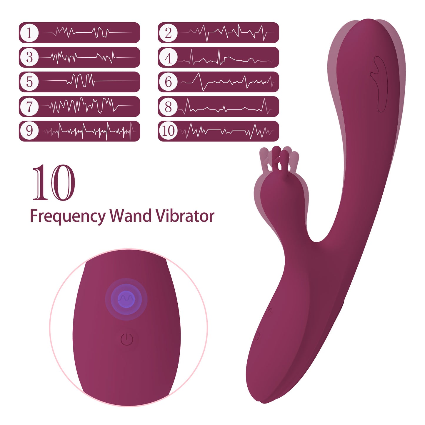 Rabbit Vibrator Sex Toys,Centerel G Spot Vibrator with 10 Powerful Vibrations Dual Motors Adult Toys for Women or Couple, Purple