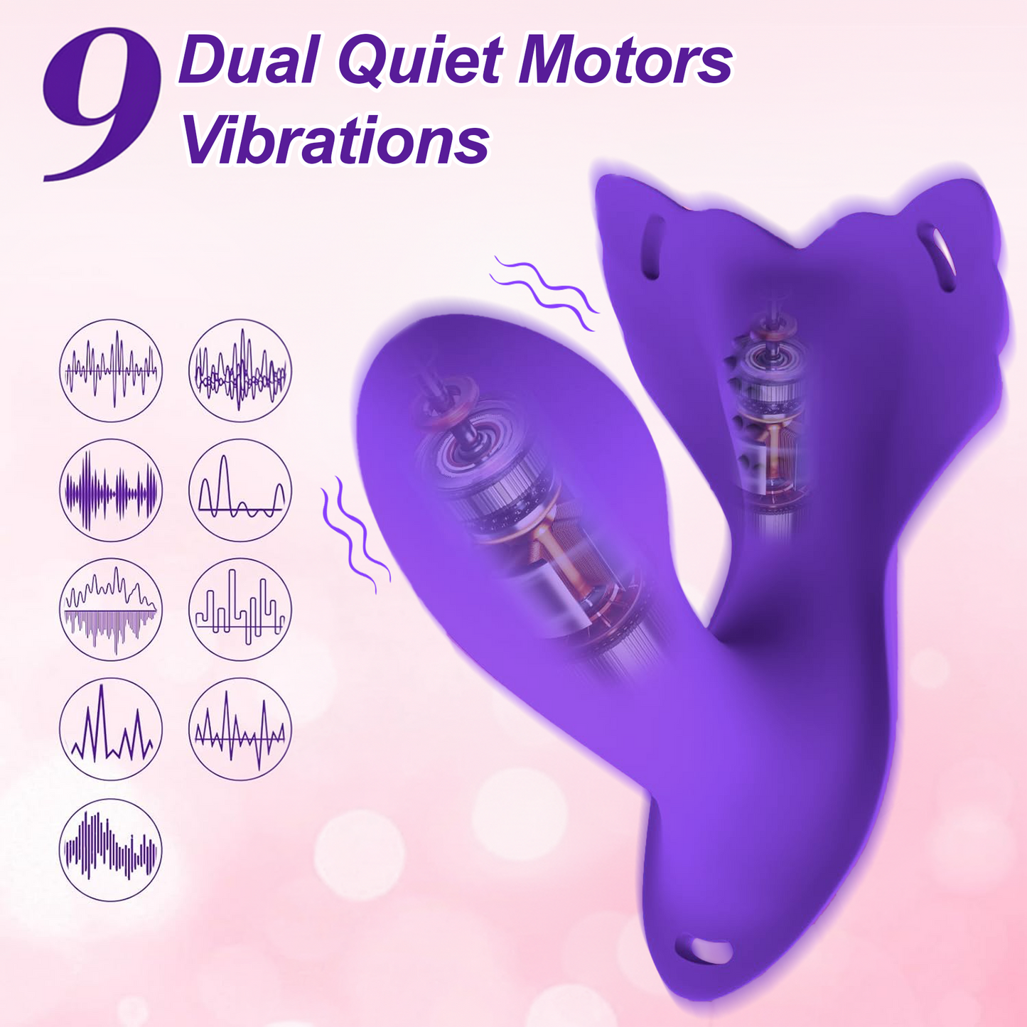 Panty Wearable Vibrator Insert Womens Sex Toys with 9 Vibrations, APP Control Adult Sex Toys for Couples Vibrater, G Spot Butterfly Vibrators Female Sex Toy Sexual Pleasure Tools for Women