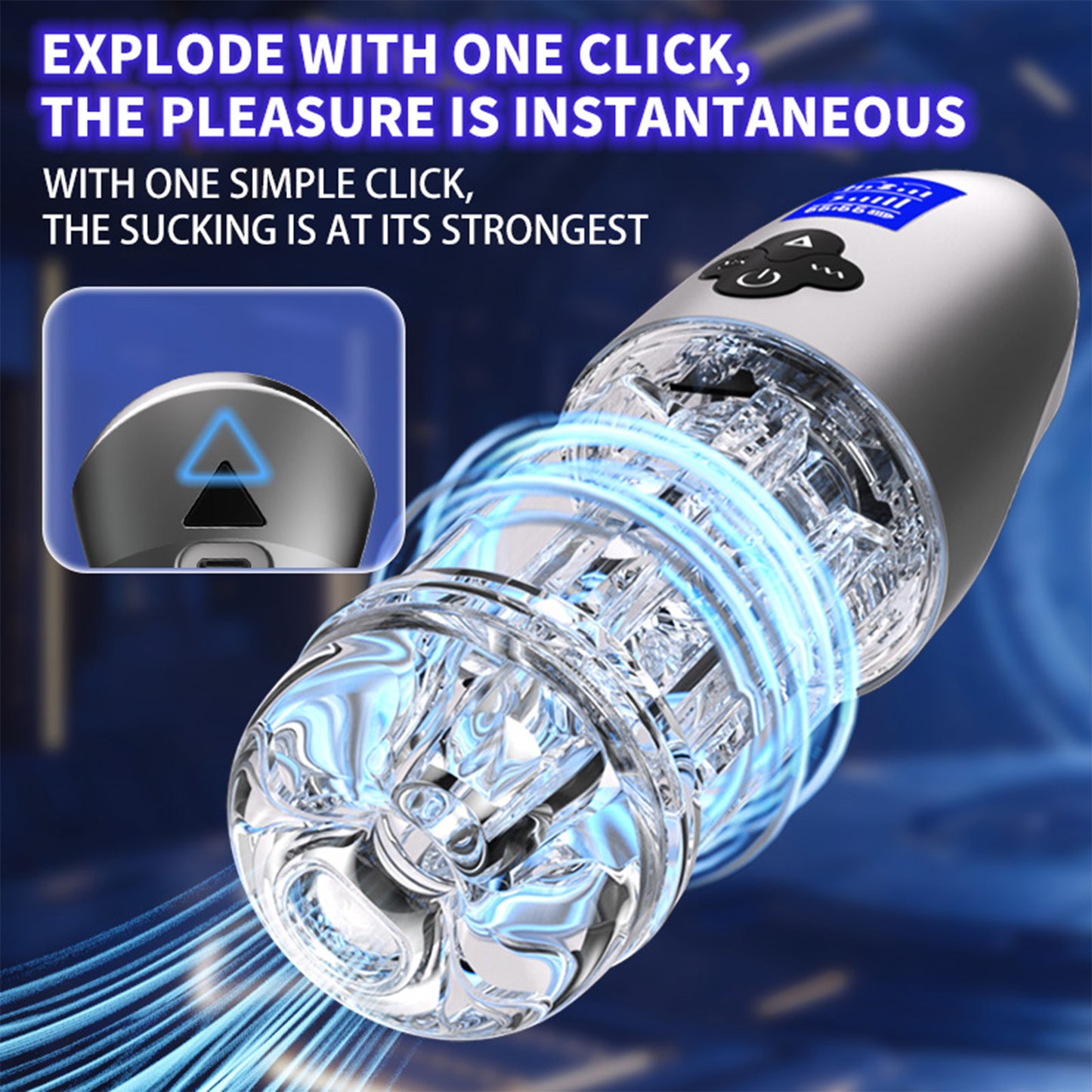 Centerel Automatic Male Masturbator, Masturbators Cup with 10 Vibrations & 7 Thrusting modes Adult Sex Toys for Men