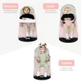 Baby Bouncer, Portable Baby Bouncer Seat, Infant Rocker Chair with 3 Recline Positions for Infants, Pink