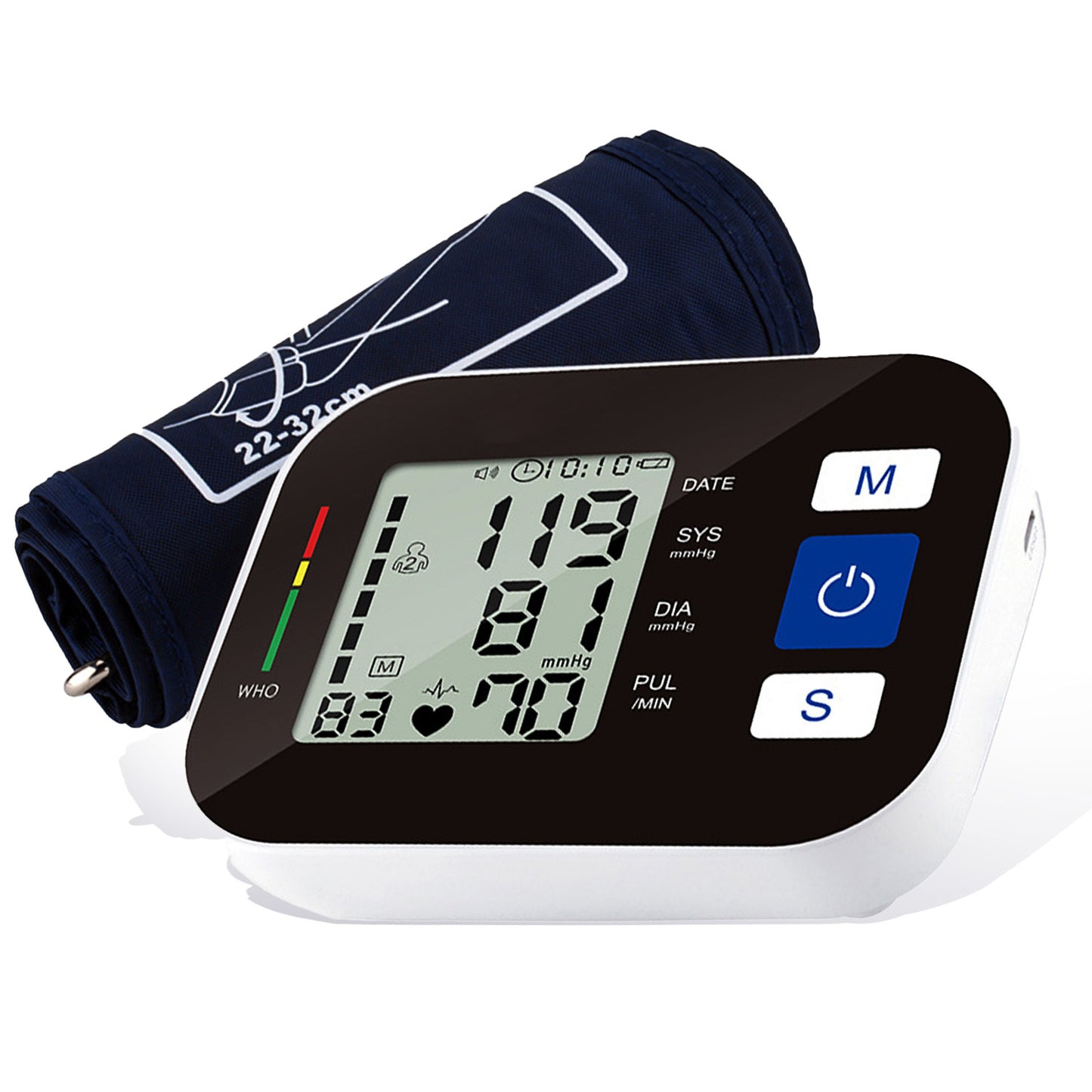 BDUN Blood Pressure Cuff, Upper Arm Blood Pressure Monitor BP Machine, Accurate Automatic High Blood Pressure Machine with USB Cable, Pulse Rate Monitor for Home Use