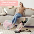 Baby Bouncer, Portable Baby Bouncer Seat, Infant Rocker Chair with 3 Recline Positions for Infants, Pink