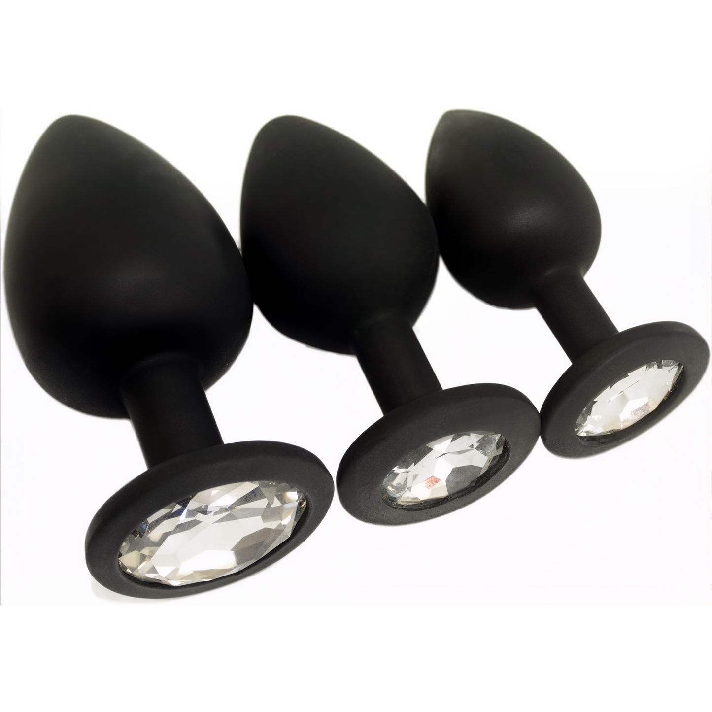 CENTEREL 3 Pcs Luxury Jewelry Design Anal Butt Plug-Black