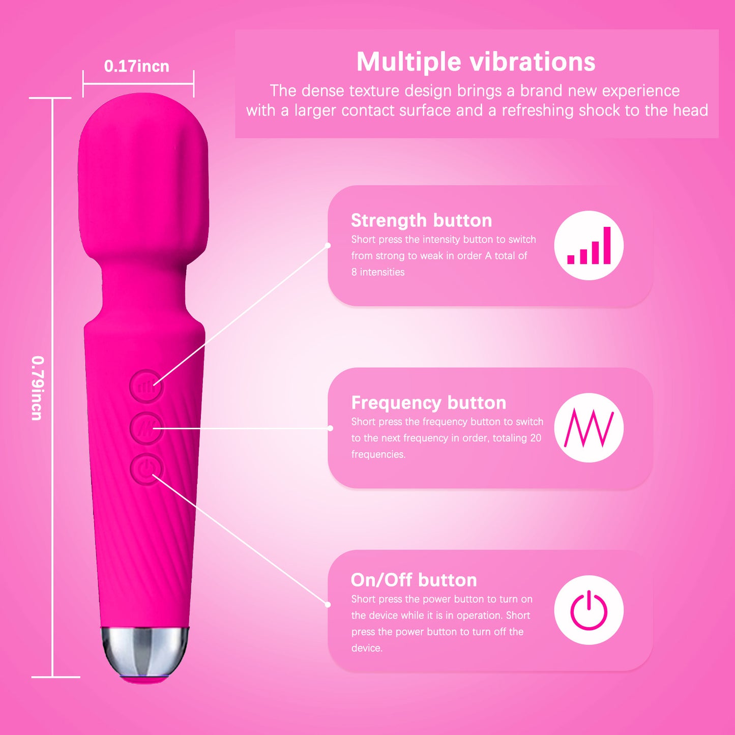 Centerel Wand Massager with 20 Modes 8 Vibration Personal Body Massager