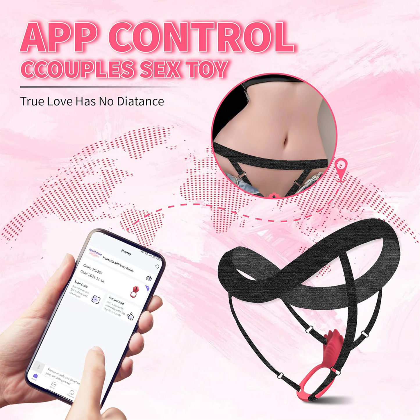 Adult Sex Toys Wearable Panty Vibrator,Female Sex Toy with 9 Vibration Modes