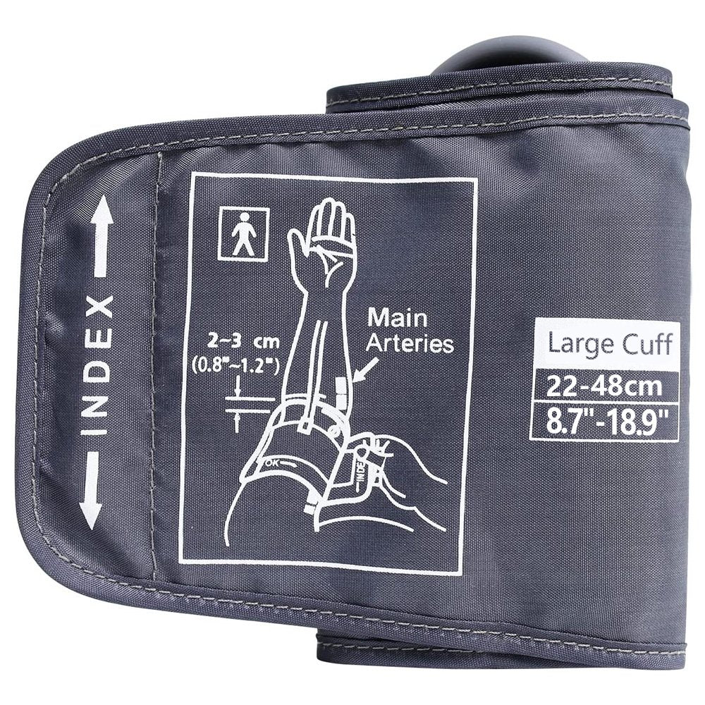Large Blood Pressure Cuff, Replacement Large Cuff Compatible with Omron BP for 9"-19" Inches(22-48cm) Big Arm