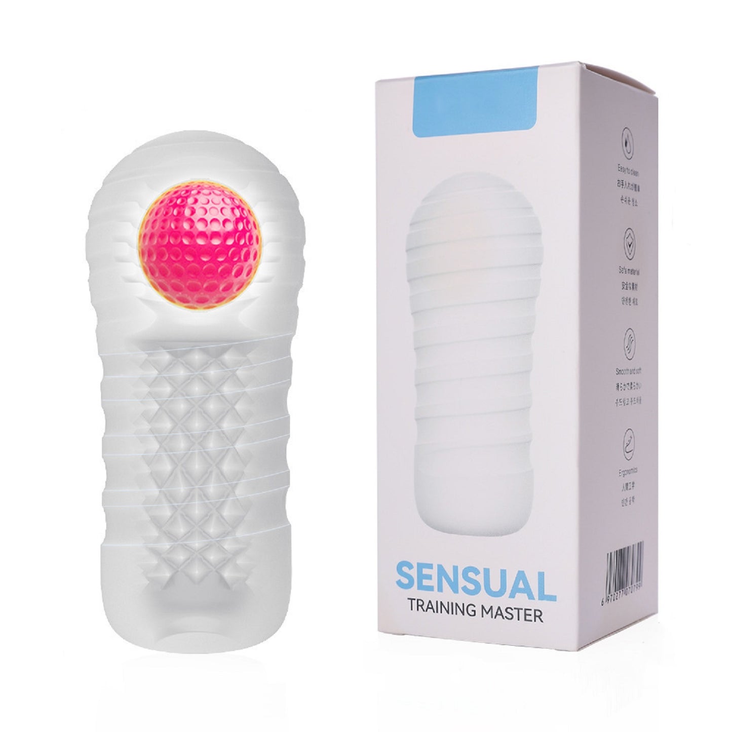 Centerel Manual Male Masturbators,Newly Masturbator Cup with Inner Ball,TPE Soft Massager Sex Toys for Men