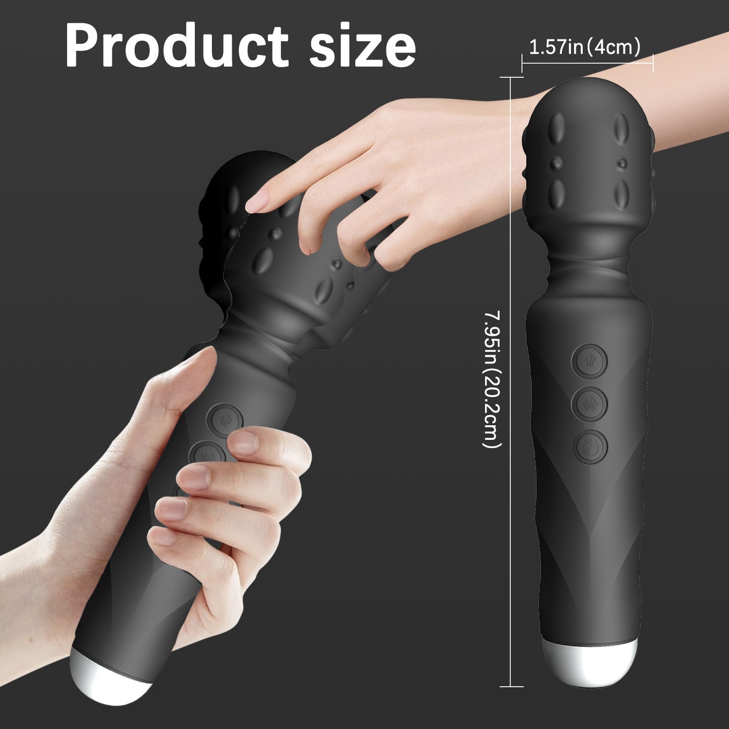 Centerel Wand Massager Personal Body Massager with 8 Speeds 20 Vibration Modes