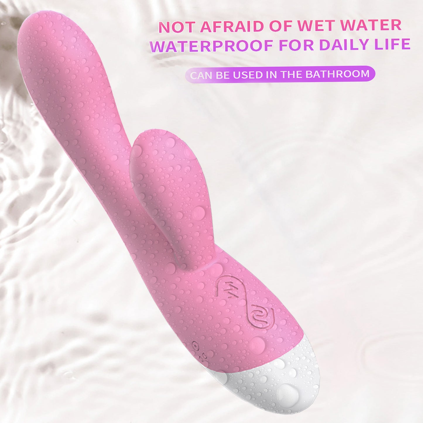 Centerel Rabbit Vibrator G-spot Stimulation Massager with 12 Vibrations Powerful Dual Motors Adult Sex Toys for Women-Pink