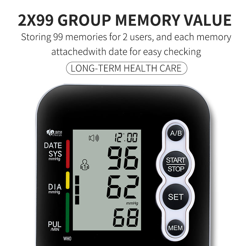 BDUN Blood Pressure Cuff, BP Machine with USB Cable and Battery, Pulse Rate Monitor for Home Use