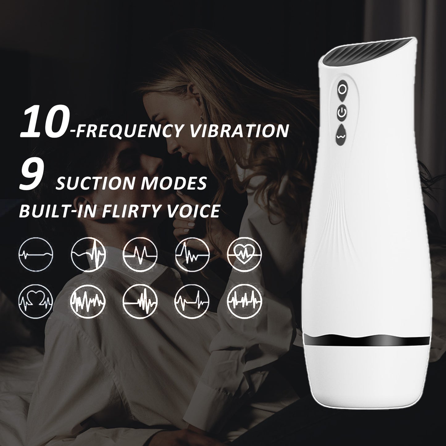 Centerel Automatic Male Masturbator, Male Masturbator Cup with 10 Vibration Modes Adult Sex Toys for Men