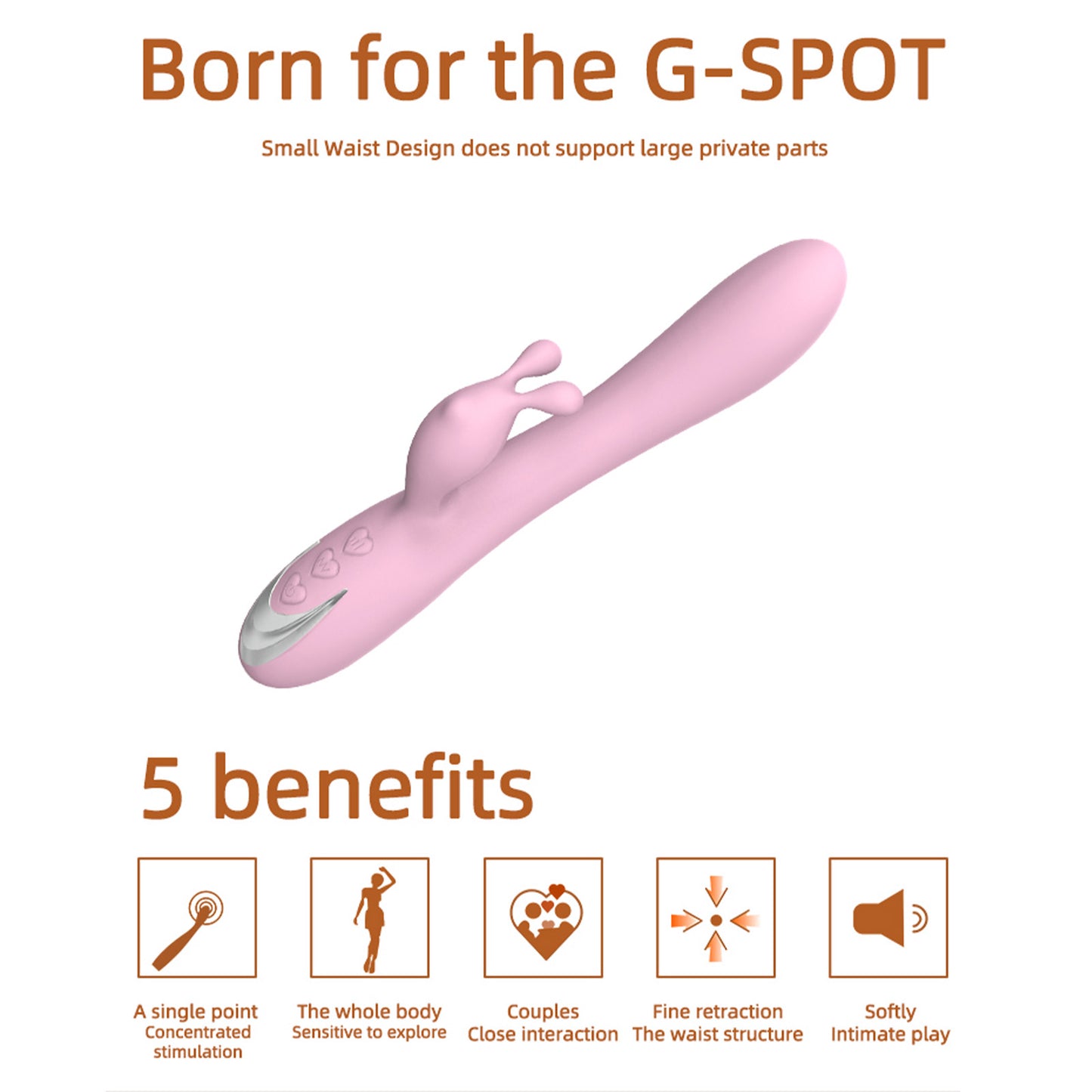 Centerel Rabbit Vibrator Sex Toys with 10 Powerful Vibrations Dual Motors,G Spot Stimulator Vibrator Adult Toys for Women-Pink