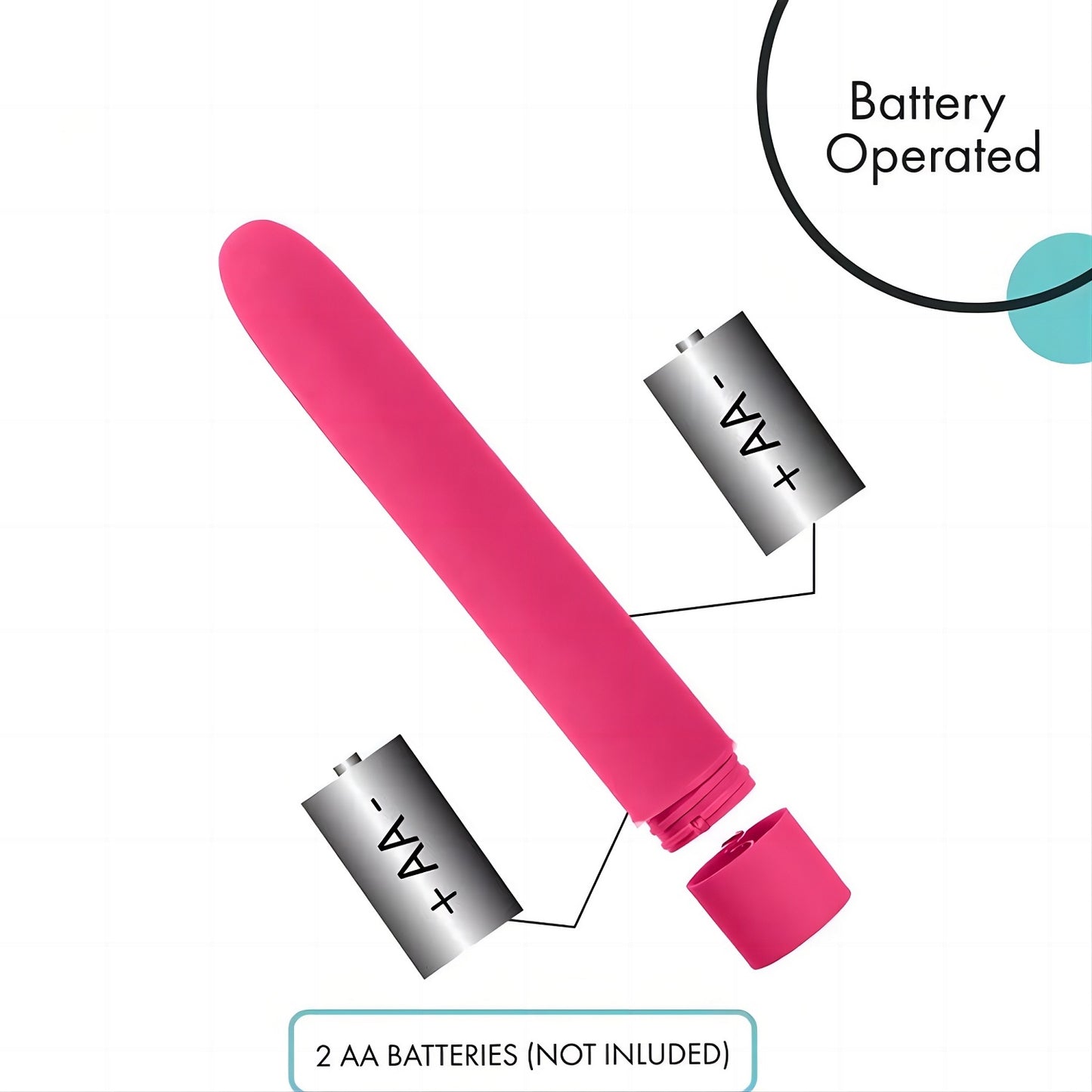 CENTEREL 7" Classic Vibrator 1 Button 10 Functions Water-Resistant Motor Adult Sex Toy-Pink