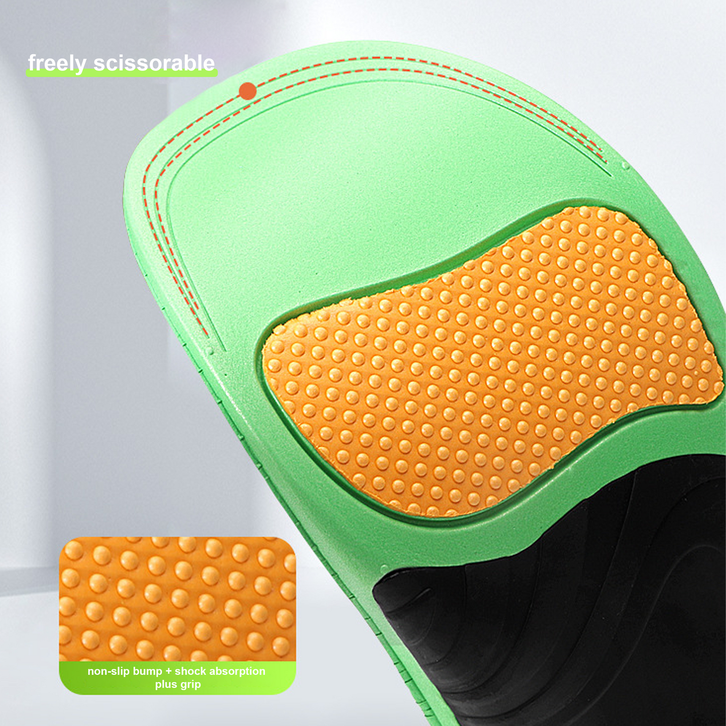 BDUN Orthotics Inserts for Men Women, Plantar Fasciitis High Arch Support Inserts, Flat feet Shoe Insoles Absorb Shock, M