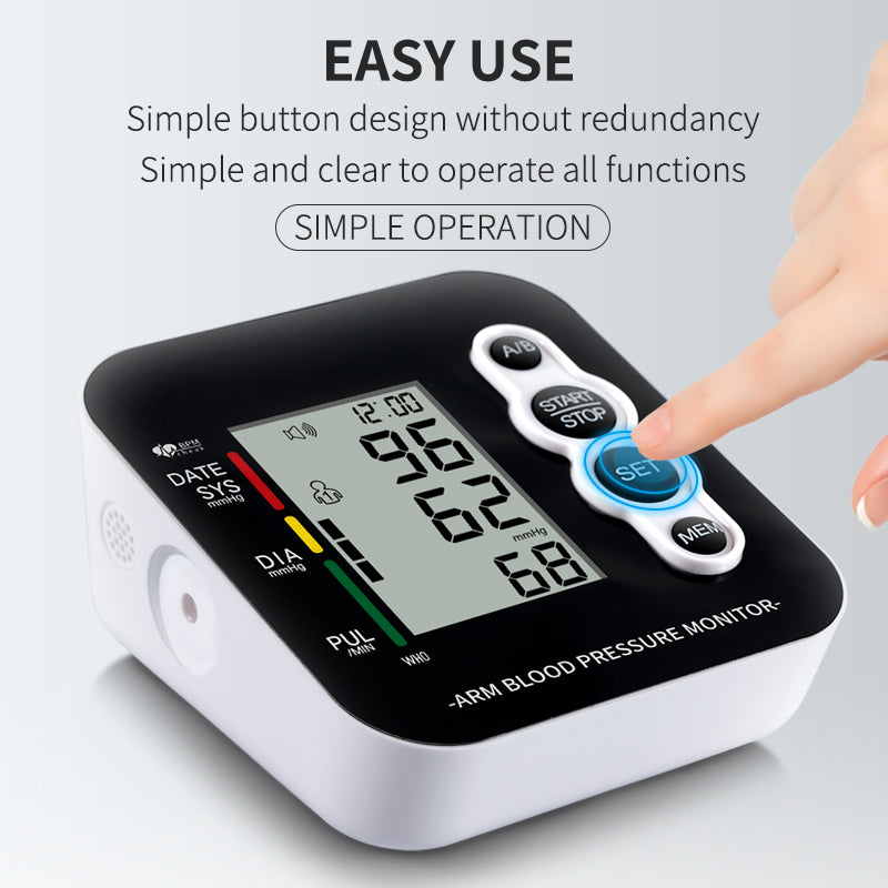 BDUN Blood Pressure Cuff, BP Machine with USB Cable and Battery, Pulse Rate Monitor for Home Use