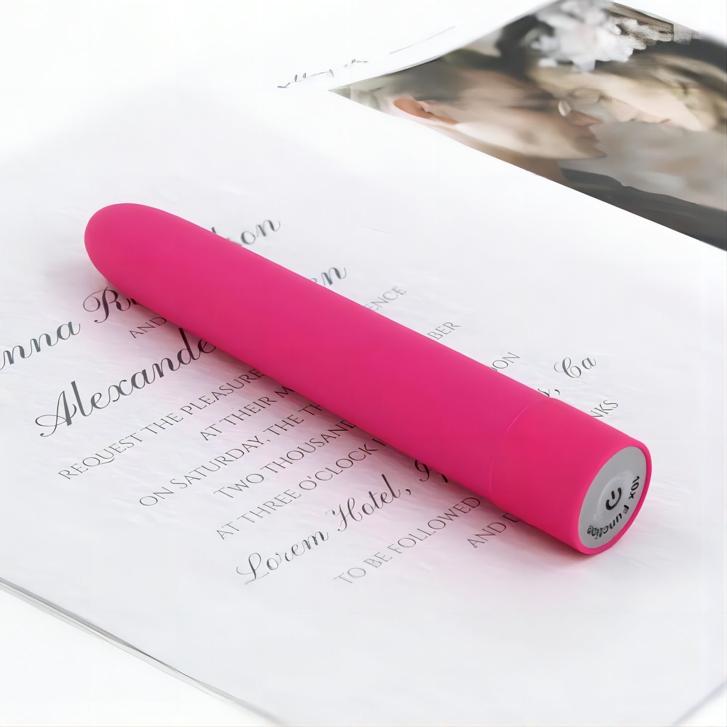 CENTEREL 7" Classic Vibrator 1 Button 10 Functions Water-Resistant Motor Adult Sex Toy-Pink