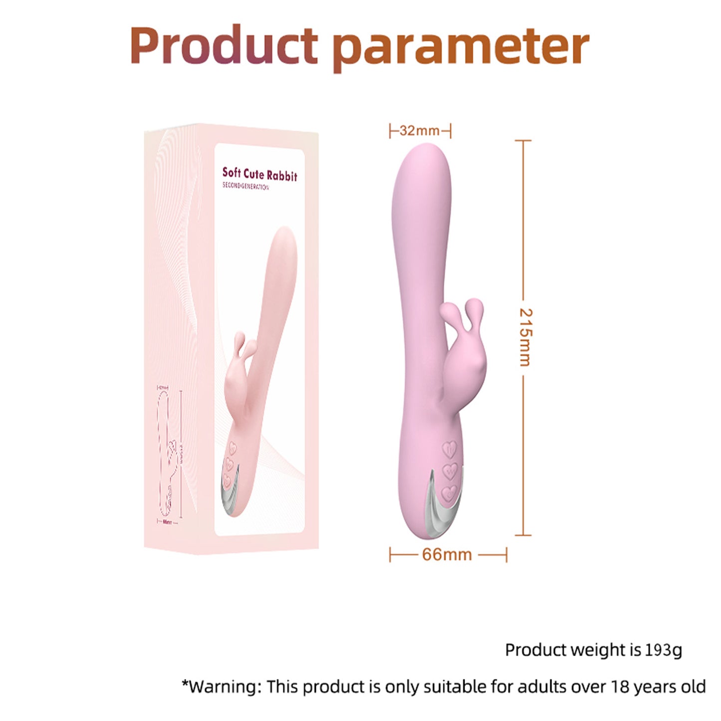 Centerel Rabbit Vibrator Sex Toys with 10 Powerful Vibrations Dual Motors,G Spot Stimulator Vibrator Adult Toys for Women-Pink