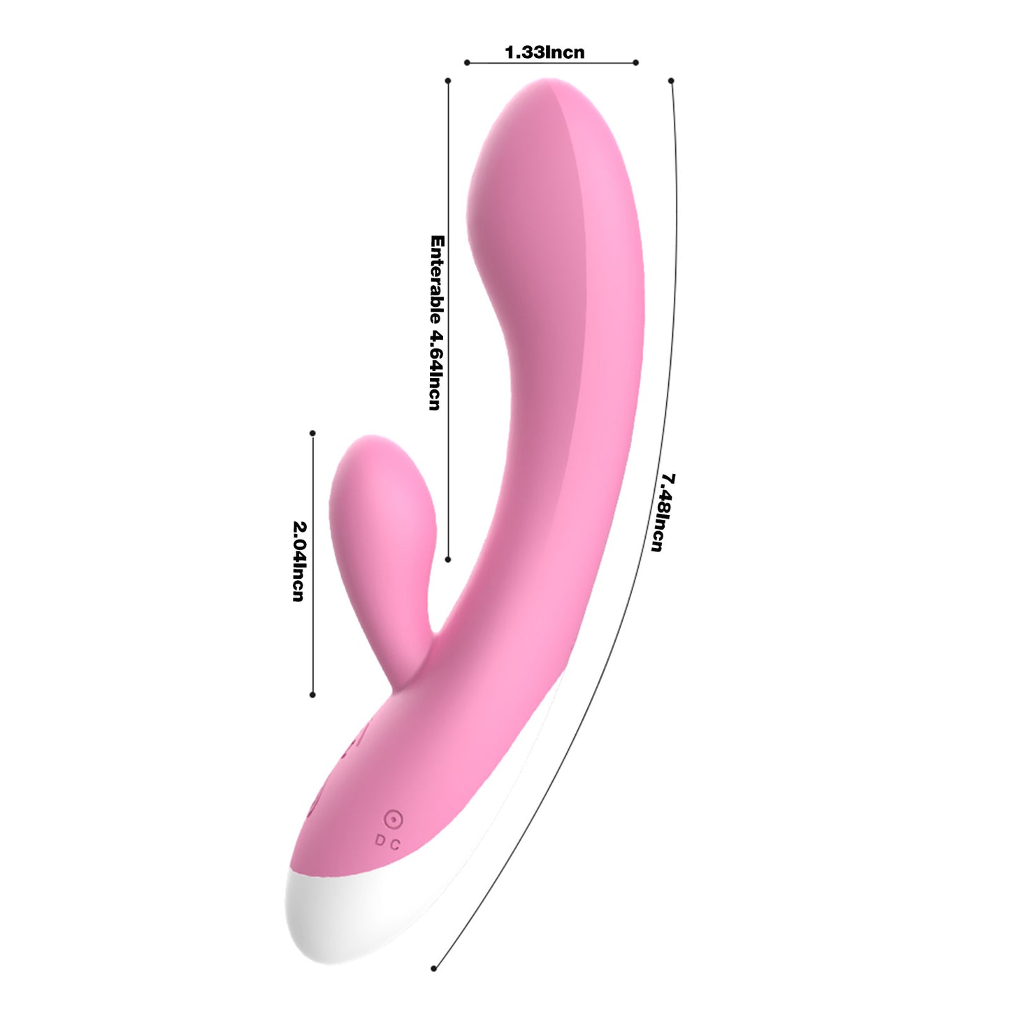 Centerel Rabbit Vibrator G-spot Stimulation Massager with 12 Vibrations Powerful Dual Motors Adult Sex Toys for Women-Pink