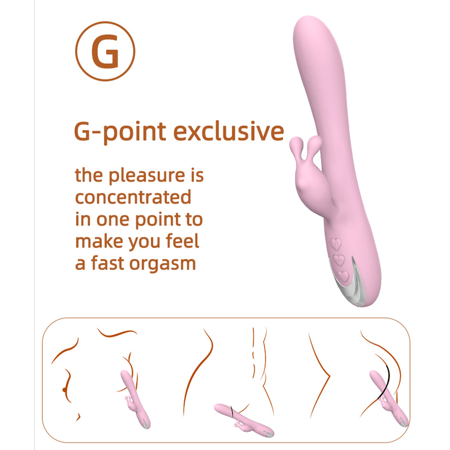 Centerel Rabbit Vibrator Sex Toys with 10 Powerful Vibrations Dual Motors,G Spot Stimulator Vibrator Adult Toys for Women-Pink