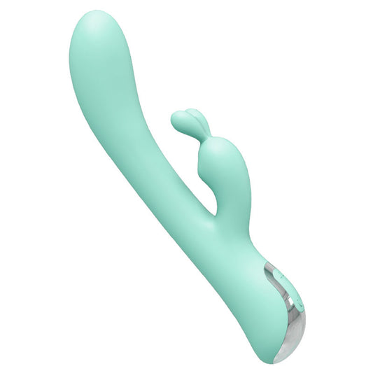 Sex Toys Rabbit Vibrator,Centerel G Spot Stimulation Vibrator with 10 Powerful Vibrations Dual Motor Adult Sex Toys for Women-Cyan