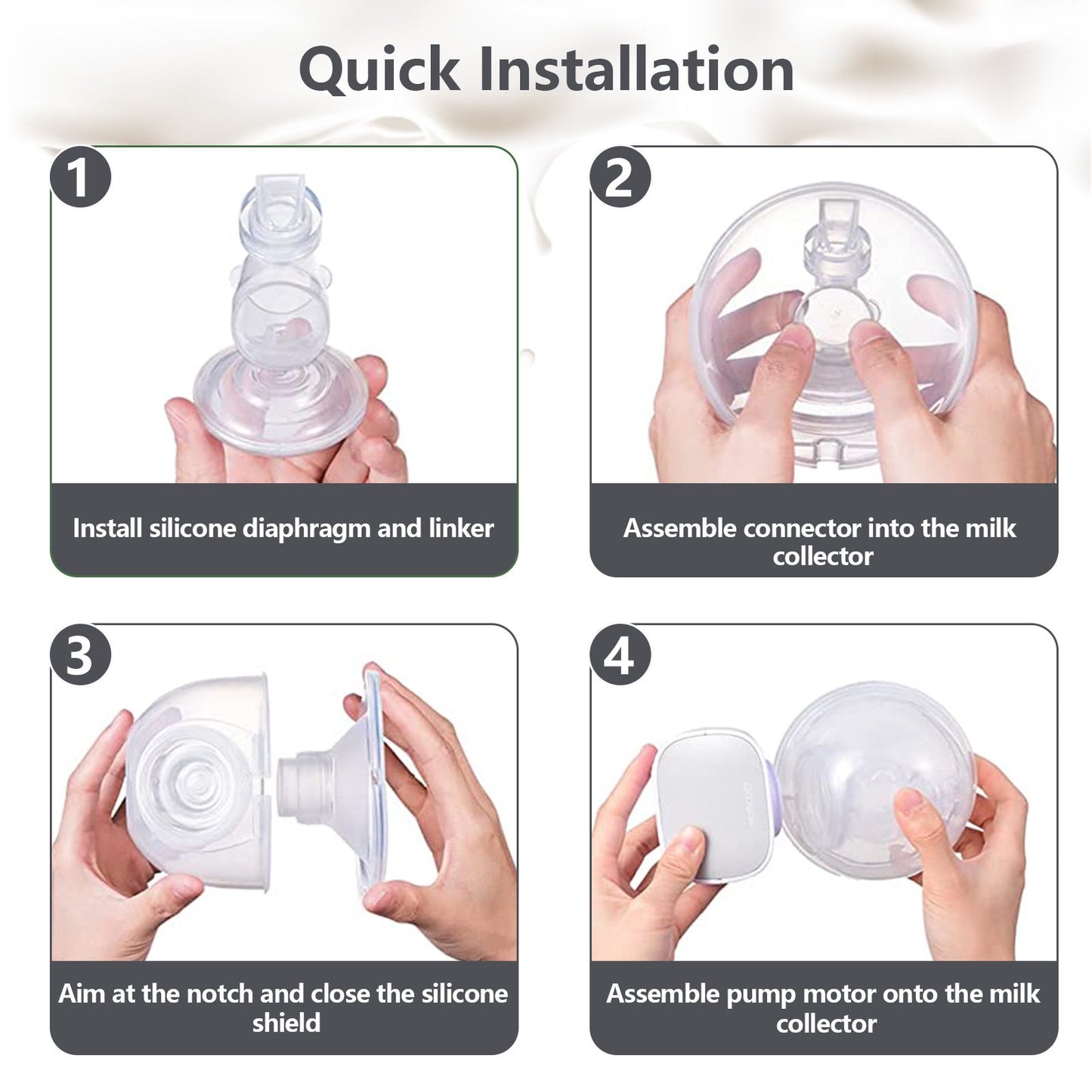 Yadala Wearable Breast Pump, Electric Breast Pump, Protable Hands-Free Breast Pumps with 2 Modes, 5 Levels