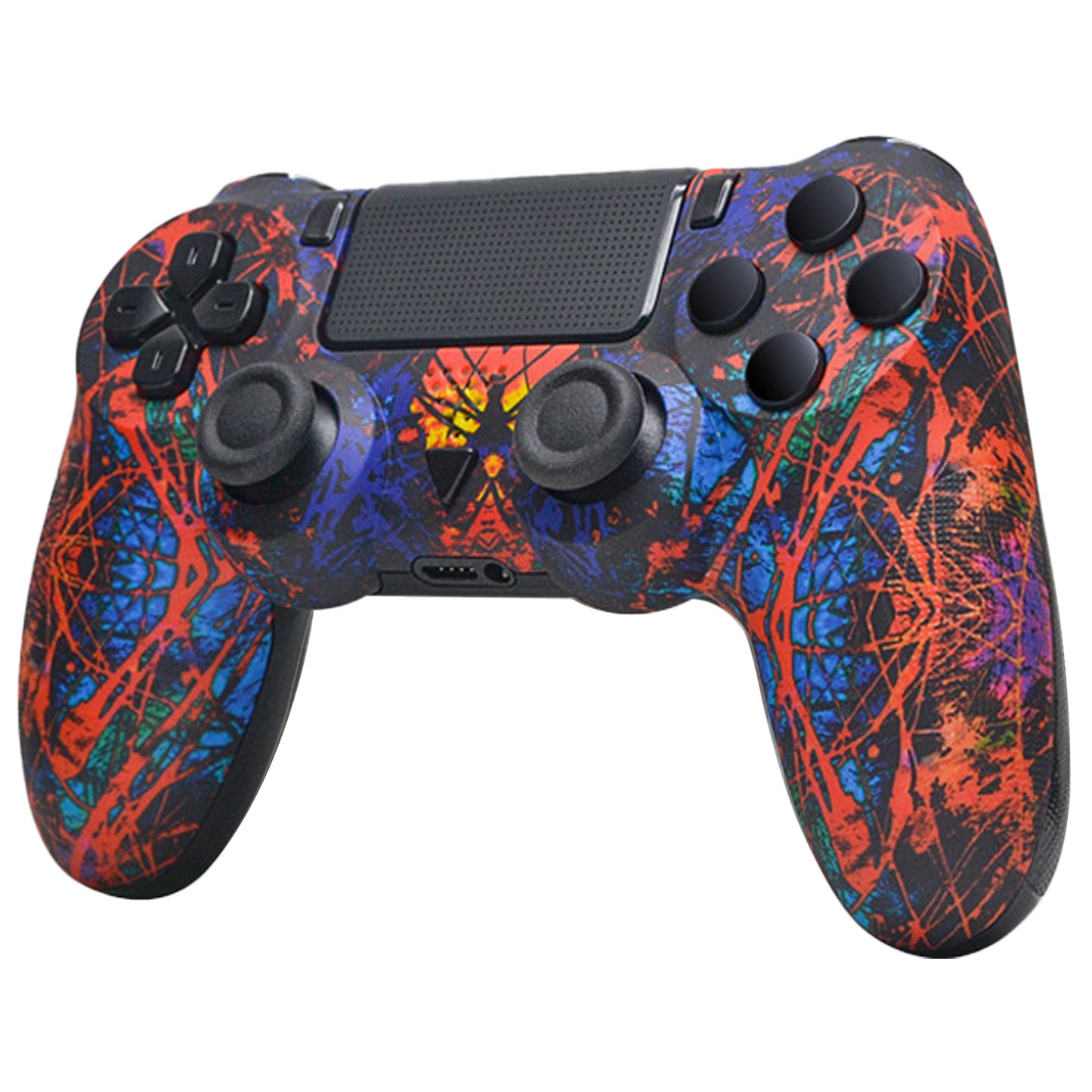 SPBPQY Wireless Game Controller for P4, P4 Remote Control Game Controller, Compatible with P4 Console Windows 10/8/7/XP, PC Laptop-Red spider web