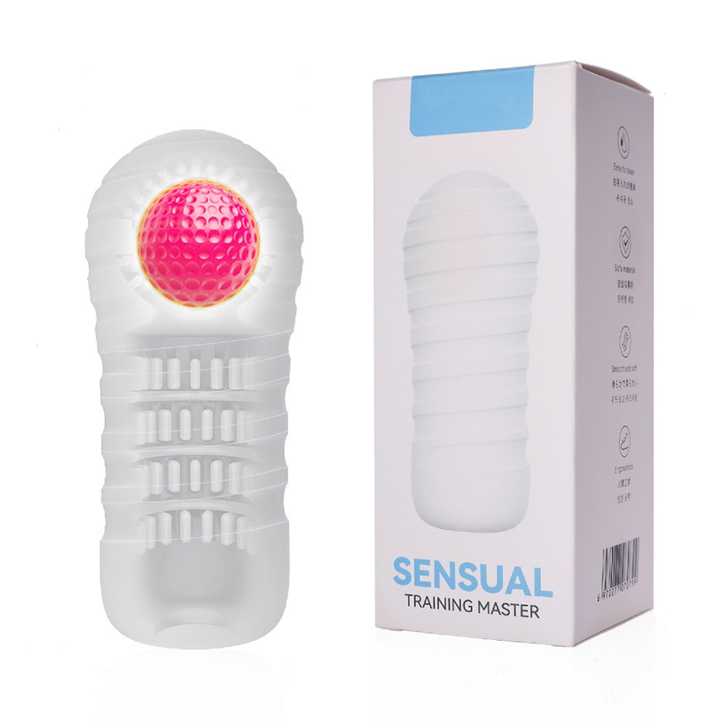 Centerel Manual Male Masturbators,Newly Masturbator Cup with Inner Ball,TPE Soft Massager Sex Toys for Men