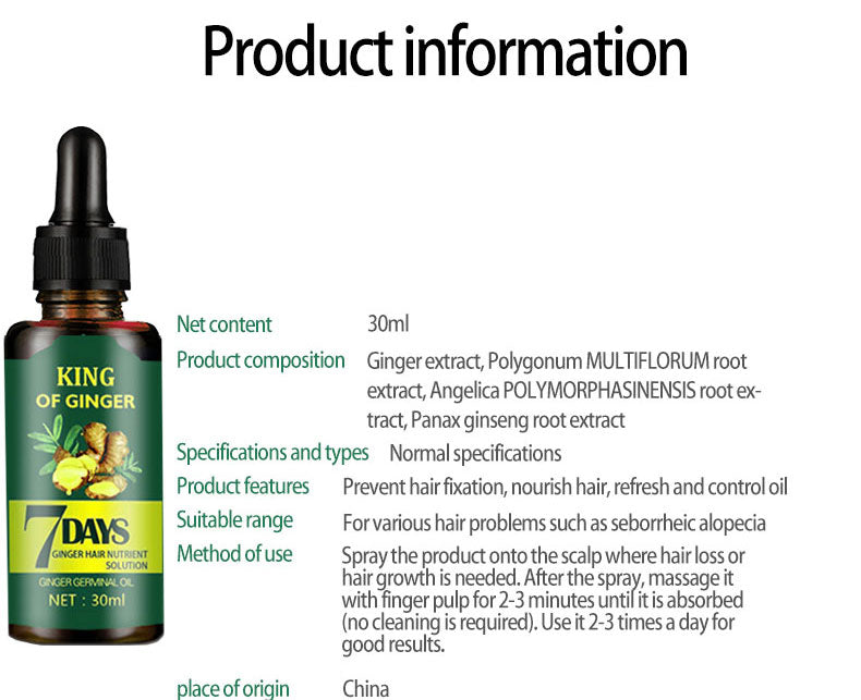 Elecsop Regrow Ginger Germinal Hair Growth Serum Hairdressing Oil Loss Treatment - 2022 upgrade