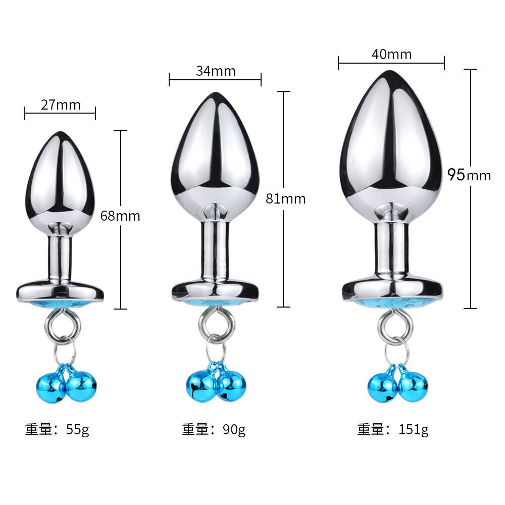 Anal Butt Plug 4 Piece Set, Anal elry Metal Anal Plug and Metal ChainTrainer Kit Adult Sex Toys for Beginners Advanced User Women Men